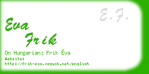 eva frik business card